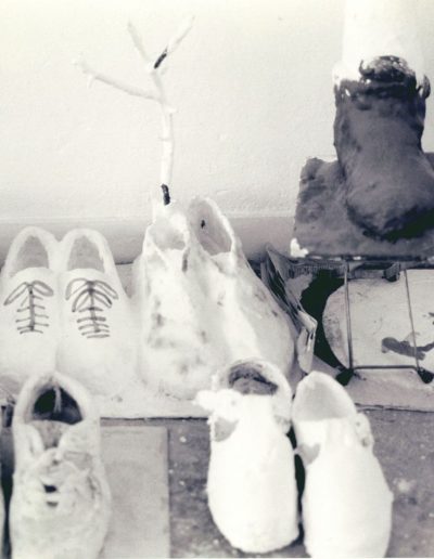 Carved shoes of the artist, 1997